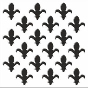 Perforated Screen Panel Fleur de Lys – White 1830 x 610  x 3mm