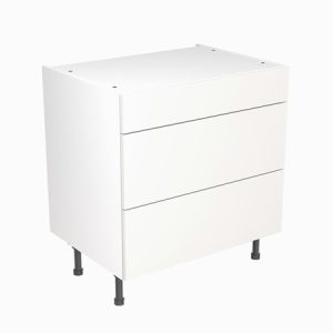 Kitchenkit Slab Base Unit 3 Draw 800mm – Matt White