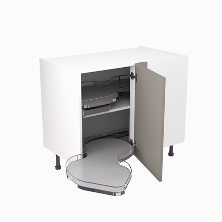 Kitchenkit Shaker Base Unit Corner Po 1000mm – Matt Dust Grey