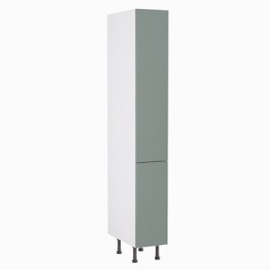 Kitchenkit Slab Tall Unit Larder 300mm – Matt Sage Green