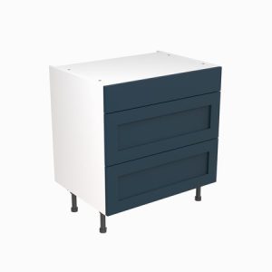 Kitchenkit Shaker Base Unit 3 Draw 800mm – Matt Ind Blue