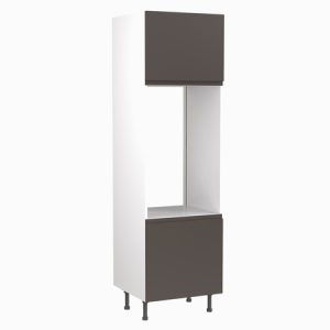 Kitchenkit J Pull Tall Unit D/Oven 600mm – Matt Graphite