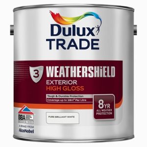 Dulux Trade Weathershield Gloss B/White 2.5ltr