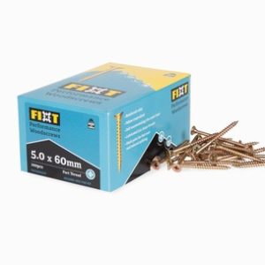 FIXT Performance Woodscrews ZYP 5.0x60mm (100)