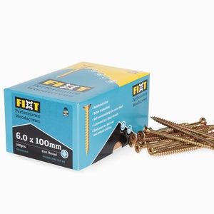 FIXT Performance Woodscrews ZYP 6.0x100mm (100)