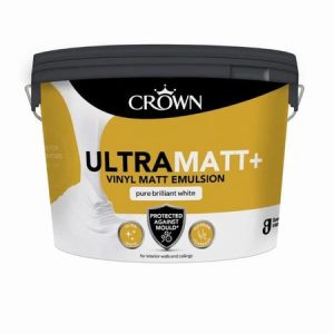Crown Ultramatt+ Vinyl Matt Emulsion B/White 10ltr