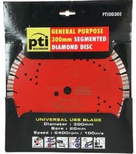 PTI Diamond Cutting Disc 15mm Segment 300mm