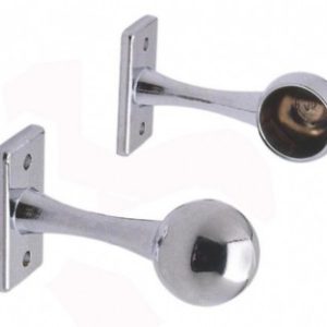 Colorail Standard End Brackets Chrome 19mm (2)