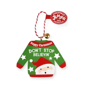 70H04040010 Personalised Christmas Jumper Don’t Stop Believin’