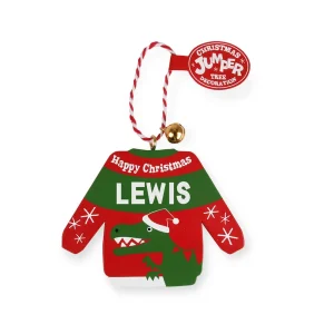 70H04040527 Personalised Christmas Jumper Lewis