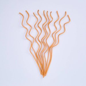 Orange Curved Rattan Reeds – Pack of 10