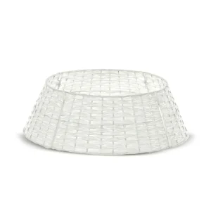 AC257115 65cm White Rattan Tree Skirt  – 23cm High
