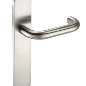 Lever On Latch Radius Plate Sprung 304 SSS (PAIR)