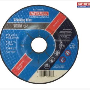 FAITHFULL Depressed Grinding Disc Metal 115×6.5x22mm (EACH)