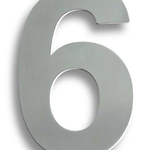 EUROSPEC NUM10176/9SSS Numeral 178mm No.6 Or 9 Satin Stainless Steel (EACH)