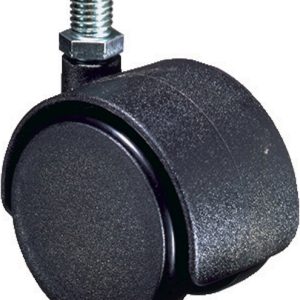 HAFELE 660.07.324 Twin Wheel Castor Black 50mm (EACH)