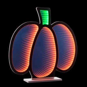 HL258742 60cm Lit Pumpkin Infinity Mirror with 5m Lead