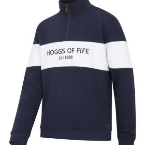 Hoggs of Fife Men’s Dumfries Quarter Zip – Navy