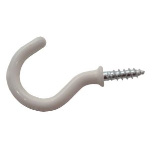 Cup Hook Shouldered 32mm White (EACH)