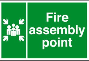 Sign Fire Assembly Point S/Adh 300×200 (EACH)