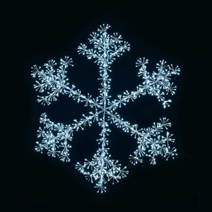 LV183196S 1.5M Silver Starburst Snowflake with 1080 White LEDs on Timer