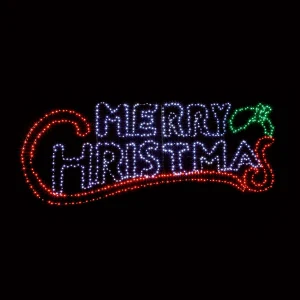 LV243726 2m x 78cm Twinkling Flexibright Merry Christmas with 938 Mix LEDs