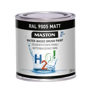 Maston Paint H2O! RAL9005 Jet Black Matt 250ml
