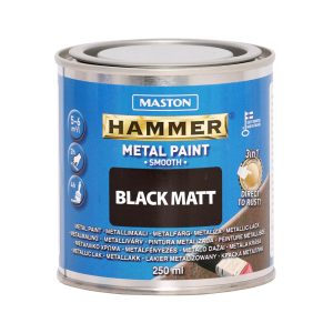 Maston Paint Hammer Smooth Black Matt 250ml
