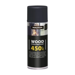 Maston Spray Paint Wood Stove & BBQ Black 450°C 400ml