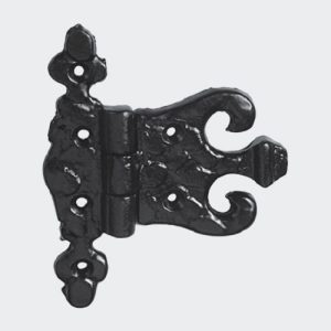 Unequal Fancy Strap Hinge 110x80mm Antique Black (HINGE)