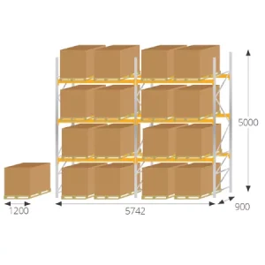 Pallet Racking Kit 3 -5000mm Hx 5742mm Wx 900mm D