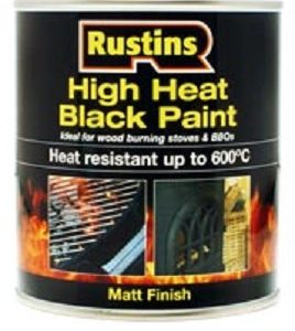 RUSTINS High Heat Matt Black For Metals 250ml (EACH)