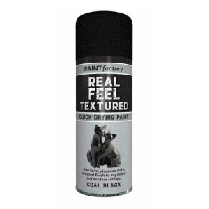 Paint Factory Real Feel Textured Spray Paint Black 400ml