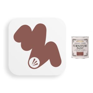 Rust-Oleum Fire Brick Chalky Paint 750ml Shabby Chic Furniture