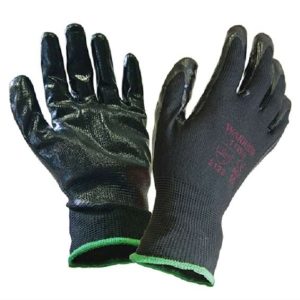 SCAN Gloves Seamless Inspection Black Large (PAIR)