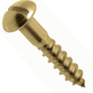 WoodScrew Round Head 8 x 3/4  Brass (EACH)
