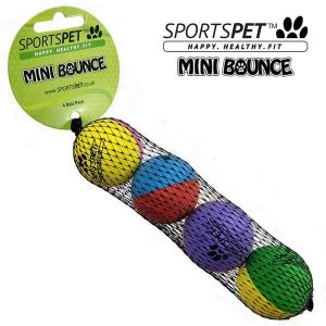 SPORTSPET Mini Bounce Balls (4 Pack)
