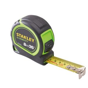 STANLEY Hi-Viz Tylon Tape 8m (26ft) (EACH)
