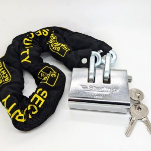 BURG WACHTER GKM 10/100 + ASP290 Chain Hardened Sleeved 10mm 1.0m W/ Lock (SET)