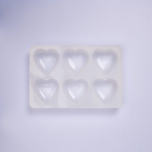 6 Cavity Heart Mould, Silicone