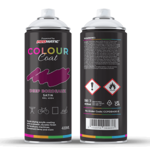Pro-Matic Colour Coat Deep Bordeaux Claret Violet Satin RAL 4004 Aerosol Spray Paint 400ml