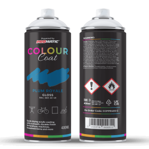 Pro-Matic Colour Coat Plum Royale Navy Blue Gloss RAL 260 40 40 Aerosol Spray Paint 400ml
